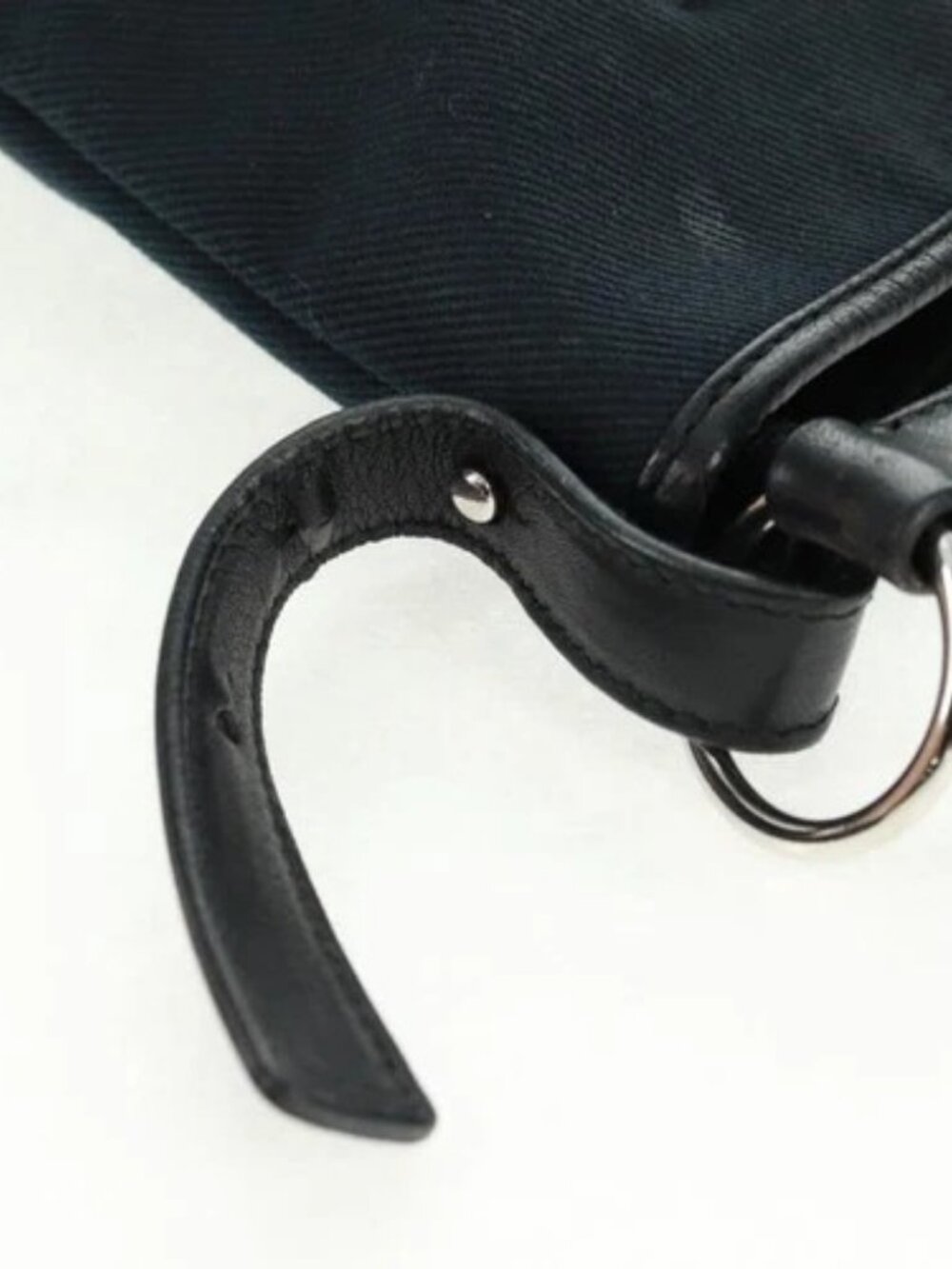 SAINT LAURENT Shoulder Bag Canvas Black Silver Auth SW1966V - Picture 9 of 16